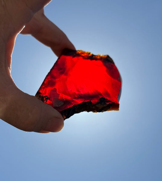 120 Gram Oregon Chocolate Fire Opal Slab