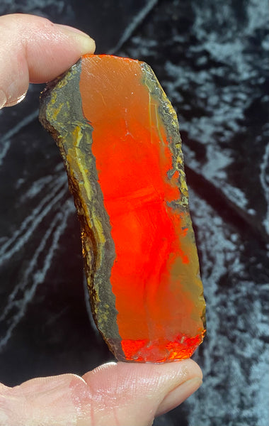 67 Gram Oregon Chocolate Fire Opal Slab