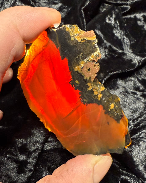 60 Gram Oregon Chocolate Fire Opal Slab