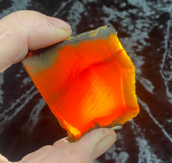 60 Gram Oregon Chocolate Fire Opal Slab