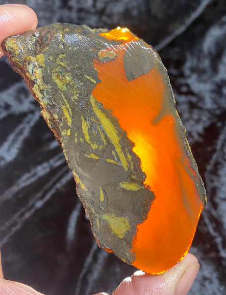 75 Gram Oregon Chocolate Fire Opal Slab