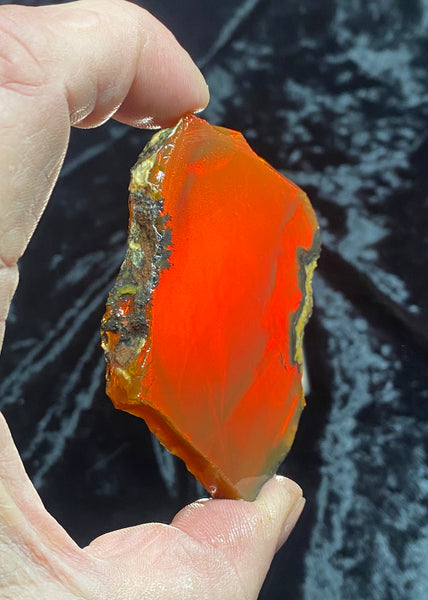 76 Gram Oregon Chocolate Fire Opal Slab