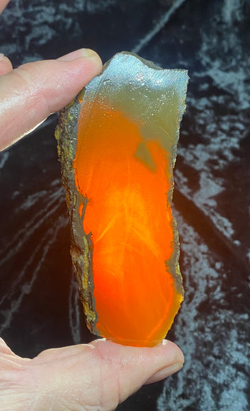 89 Gram Oregon Chocolate Fire Opal Slab