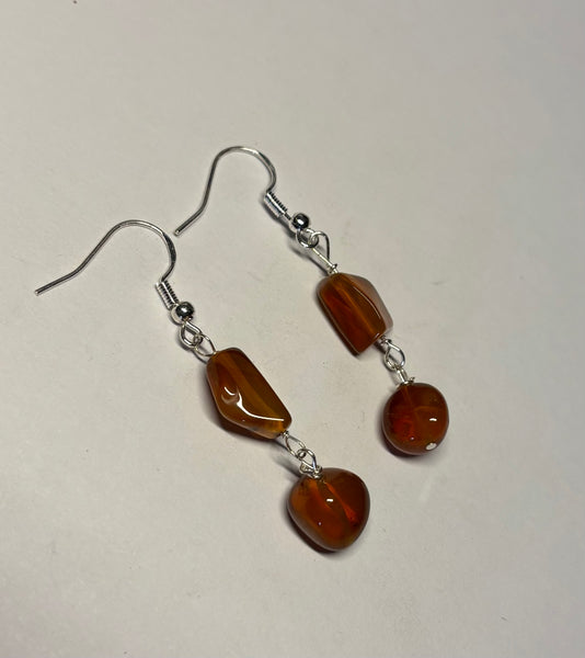 Oregon Fire Opal Earrings
