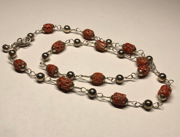 18 Inch Red Coral Necklace