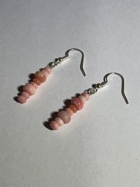 Oregon Pink Opal & Sterling Silver Earrings