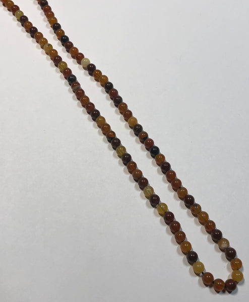 4 Millimeter Oregon Fire Opal Bead Strand