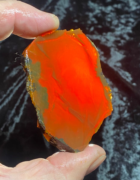 76 Gram Oregon Chocolate Fire Opal Slab