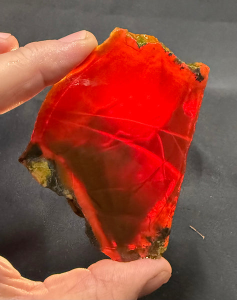 104 Gram Oregon Chocolate Fire Opal Slab