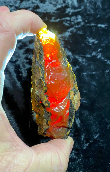 127 Gram Oregon Chocolate Fire Opal Rough