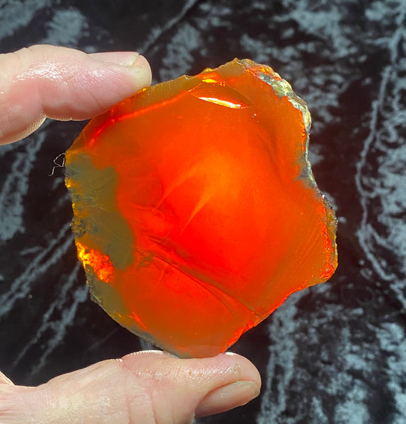 76 Gram Oregon Chocolate Fire Opal Slab