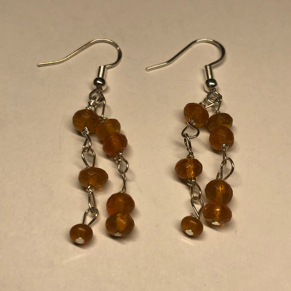 2 Inch Oregon Fire Opal Earrings