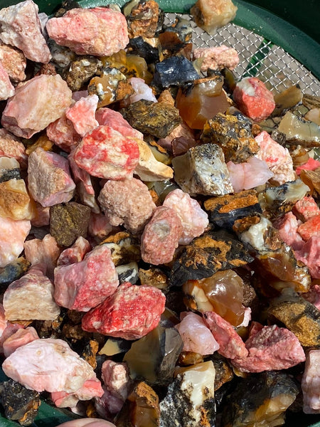 5 Pound Bag of Mixed Oregon Pink & Fire Opal Pay Dirt