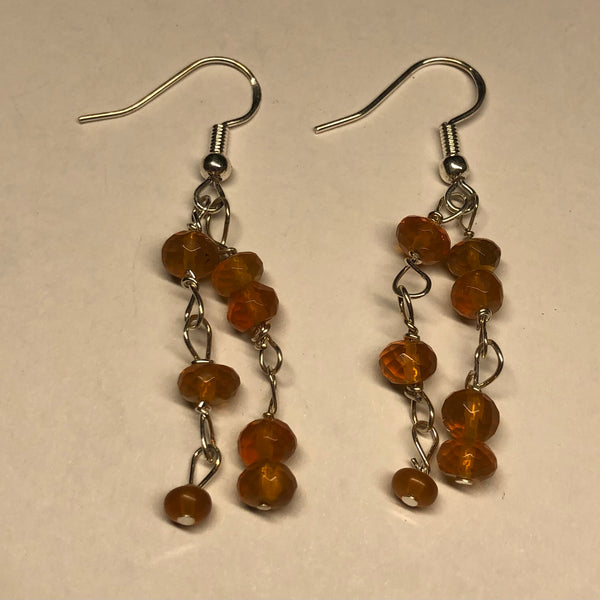 2 Inch Oregon Fire Opal Earrings