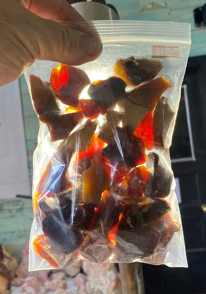 Outlaw Rocks Oregon 1 Pound Tumble Bag of Oregon Chocolate & Caramel Opal – Outlaw Rocks