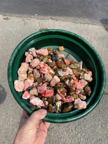 5 Pound Bag of Mixed Oregon Pink & Fire Opal Pay Dirt