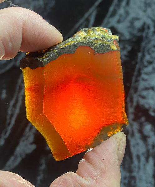 60 Gram Oregon Chocolate Fire Opal Slab