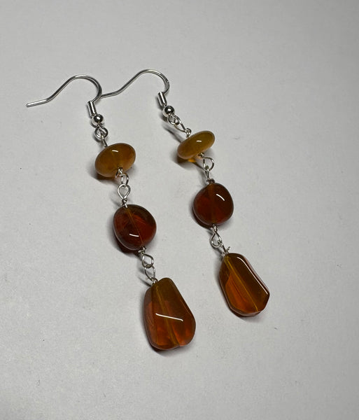 Oregon Fire Opal Earrings