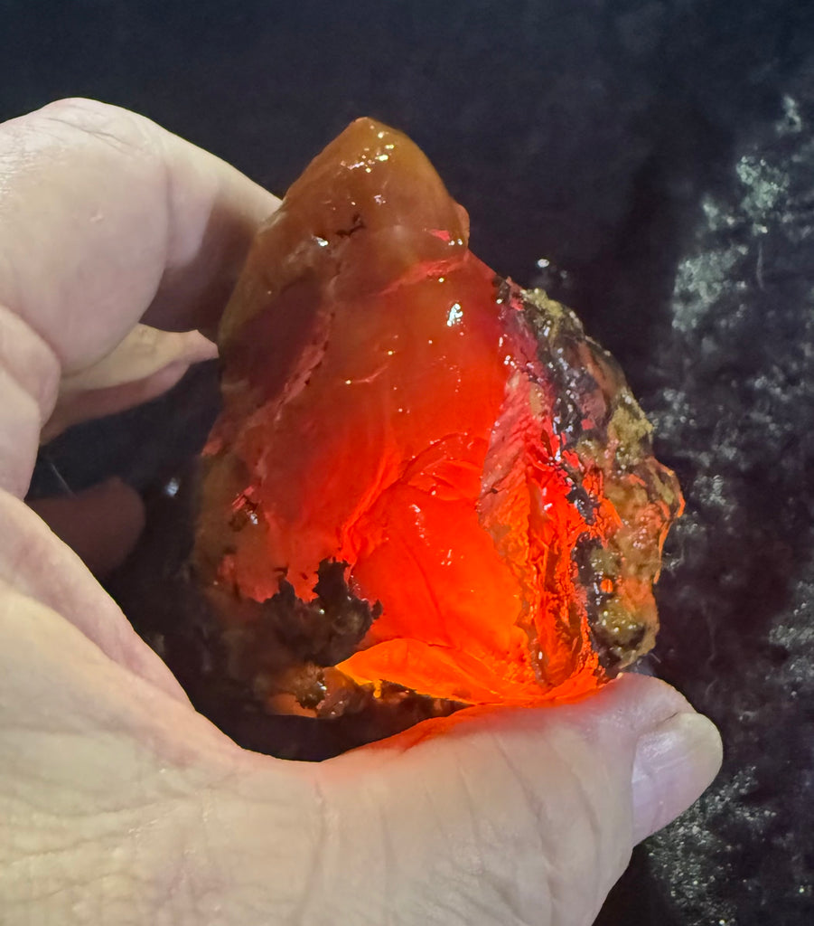 156 Gram Oregon Chocolate Fire Opal Rough