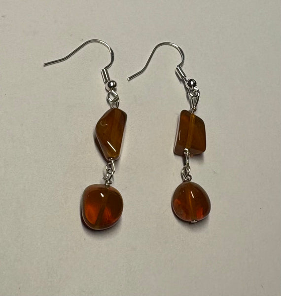 Oregon Fire Opal Earrings