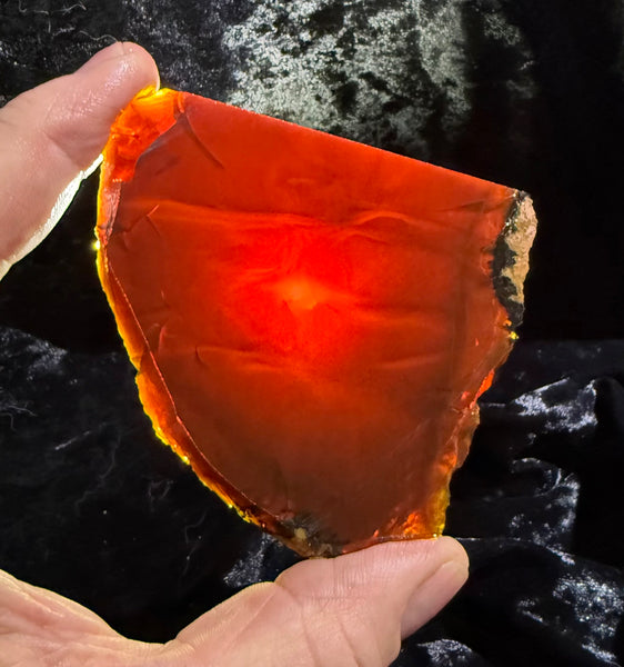 102 Gram Oregon Chocolate Fire Opal Slab