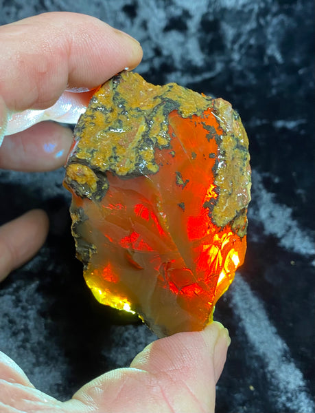 114 Gram Oregon Chocolate Fire Opal Rough