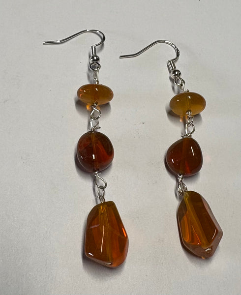 Oregon Fire Opal Earrings