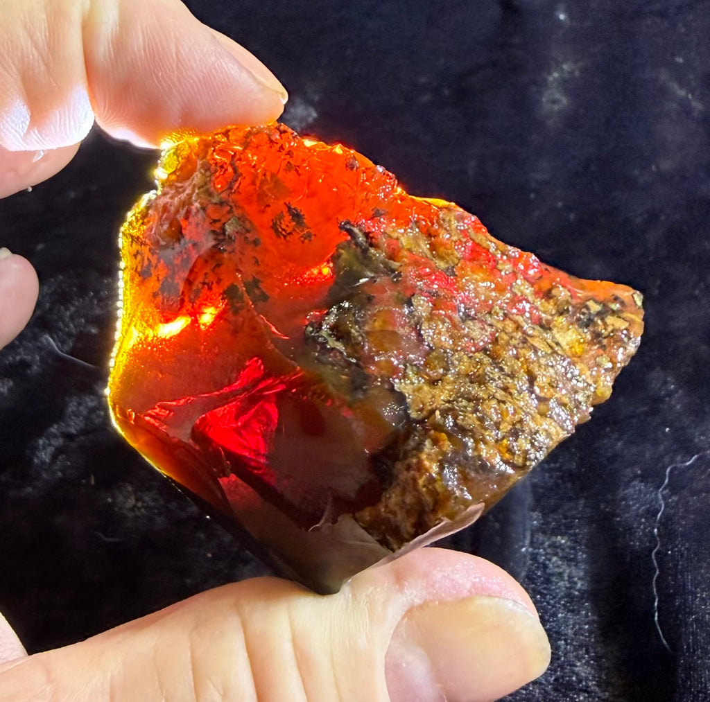 129 Gram Oregon Chocolate Fire Opal Rough