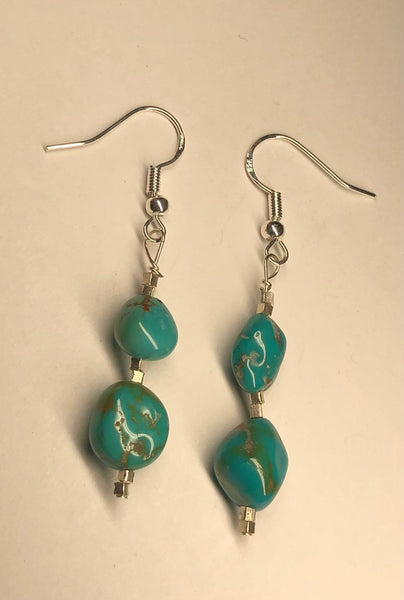 2 Inch Turquoise Earrings