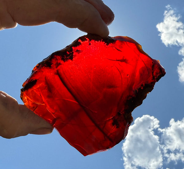 115 Gram Oregon Chocolate Fire Opal Slab