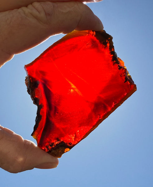120 Gram Oregon Chocolate Fire Opal Slab