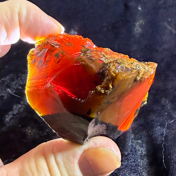 129 Gram Oregon Chocolate Fire Opal Rough