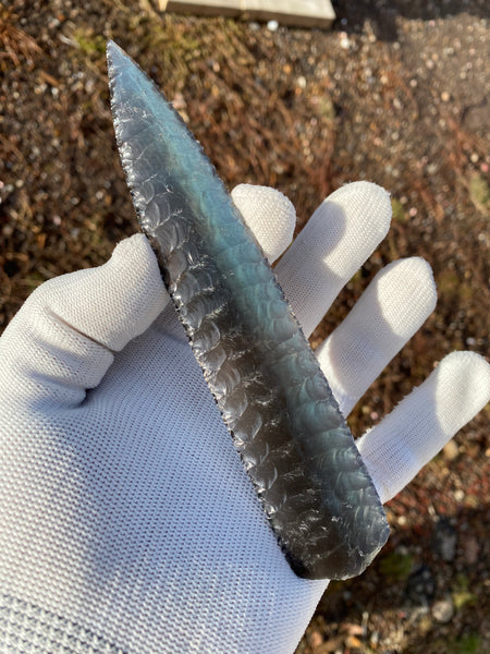 230 Carat Lassen Creek Electric Blue Obsidian Blade