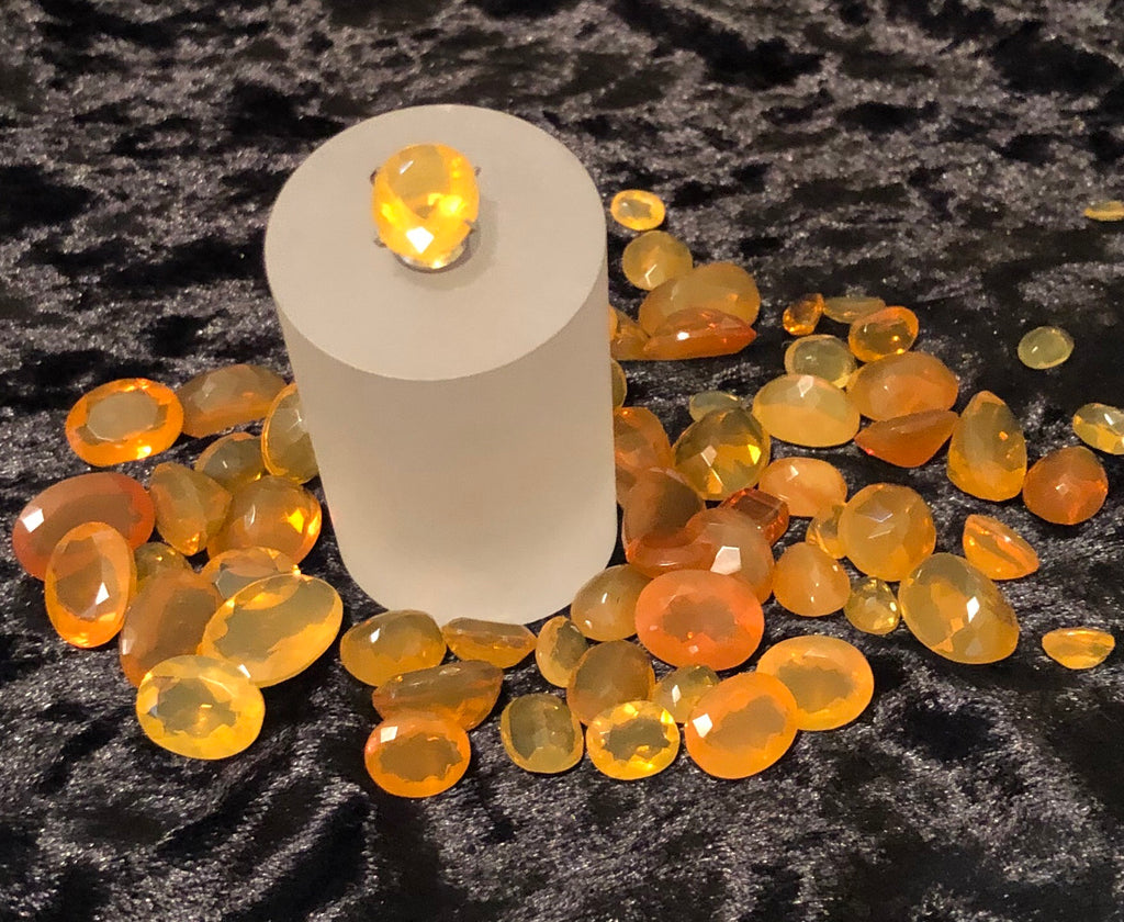 3.5 Carat Faceted Light Yellow Oregon Fire Opal